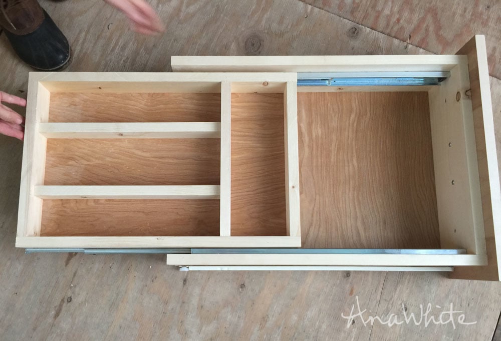 Adding sliding deals drawers to cabinets